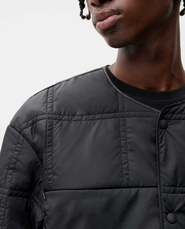 Soft Padded Collarless Jacket