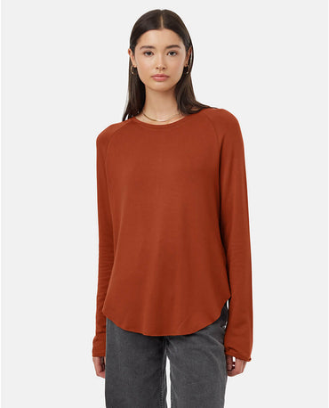 Solid Round Neck Brown T-Shirt
