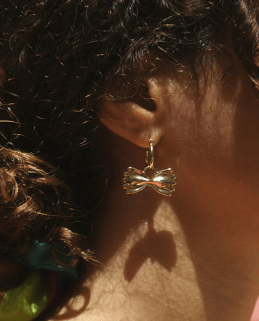 Classic Bow Hoop Earrings