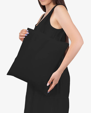Plain Black Tote Bag