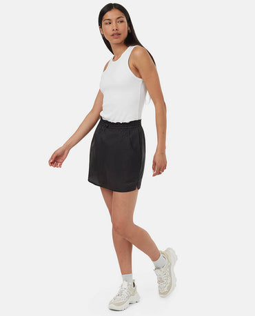 Women Solid A-line Black Skirt