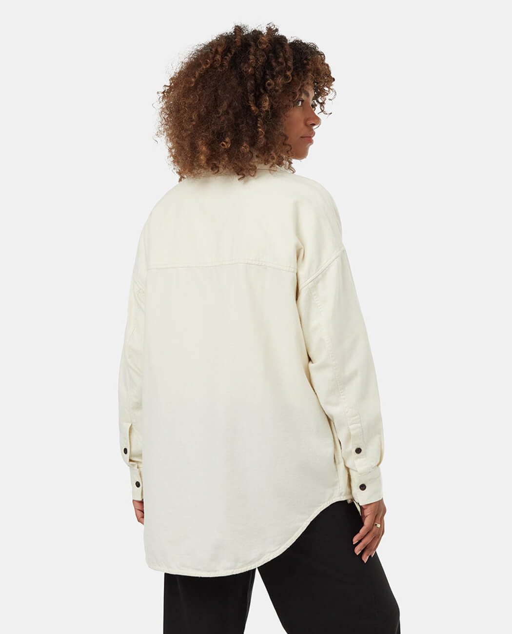 Checked Longline Shirt Style Top