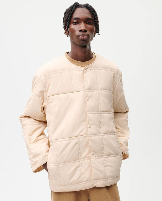Soft Padded Collarless Jacket