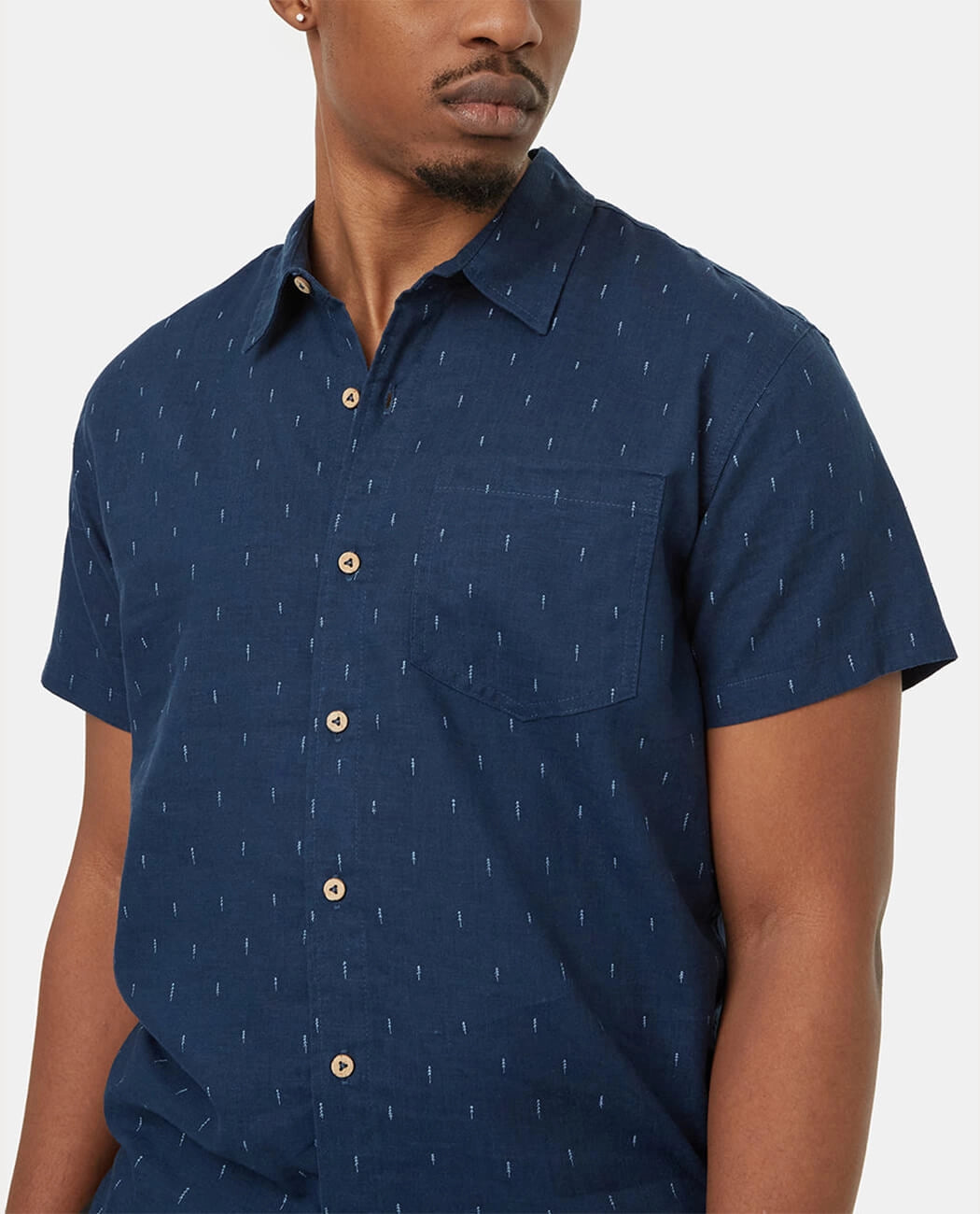 Sophisticated Cork Label Short Sleeve Shirt