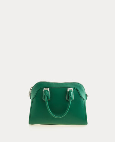 Dark Pleated Shoulder Bag