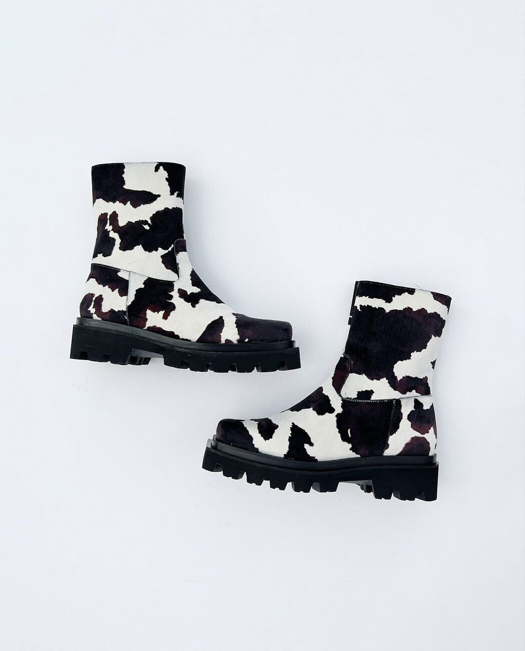 Animal printed patterned western style long boots