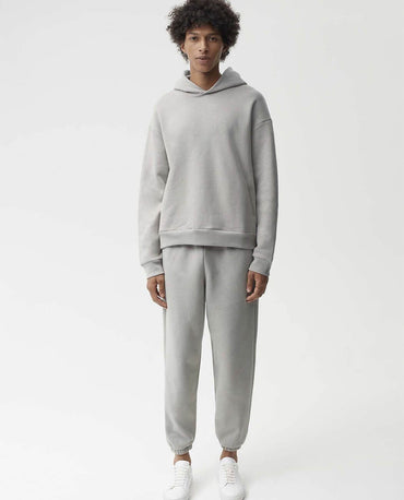 Male comfortable cotton hoodie & track pant stone