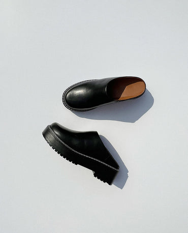 Half leather sandal shoes