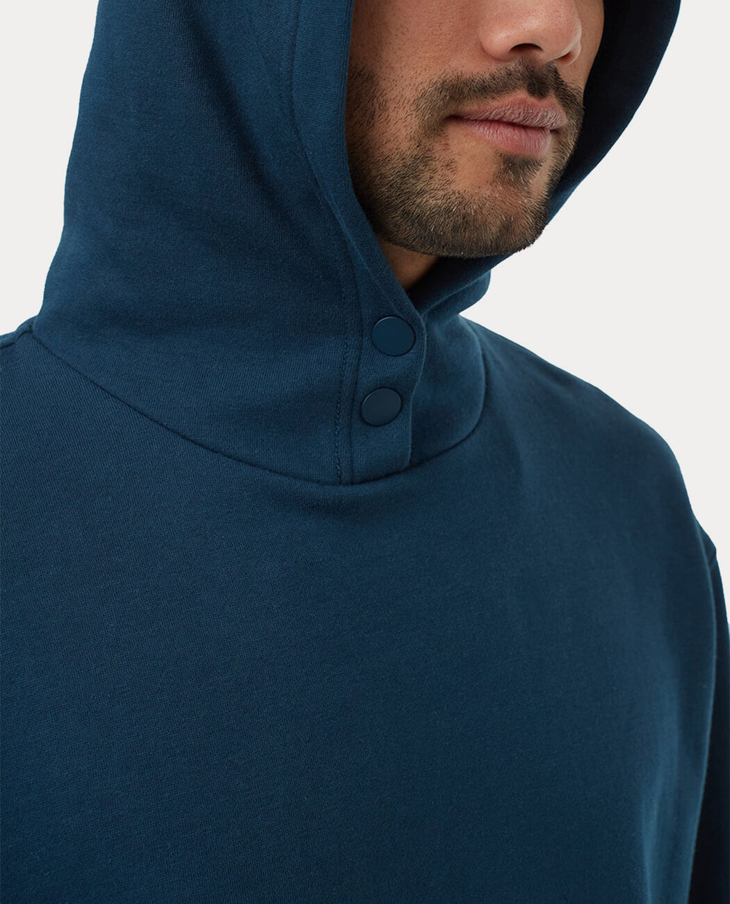 Blue classic snap hoodie