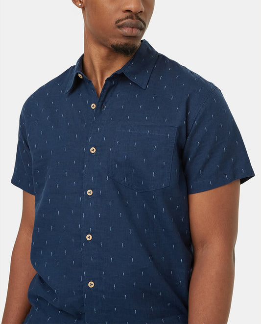 Chemise à manches courtes avec étiquette en liège