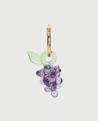 Glass Grape Hoop Earrings