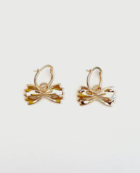 Classic Bow Hoop Earrings