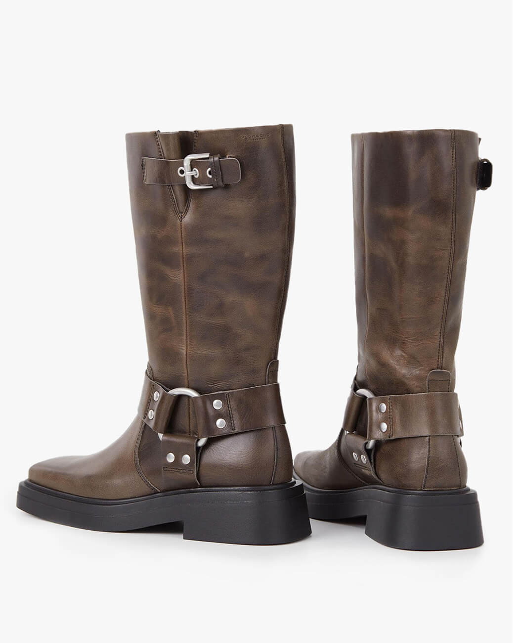 Square Toe Block Heel Boots