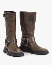 Square Toe Block Heel Boots