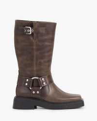 Square Toe Block Heel Boots
