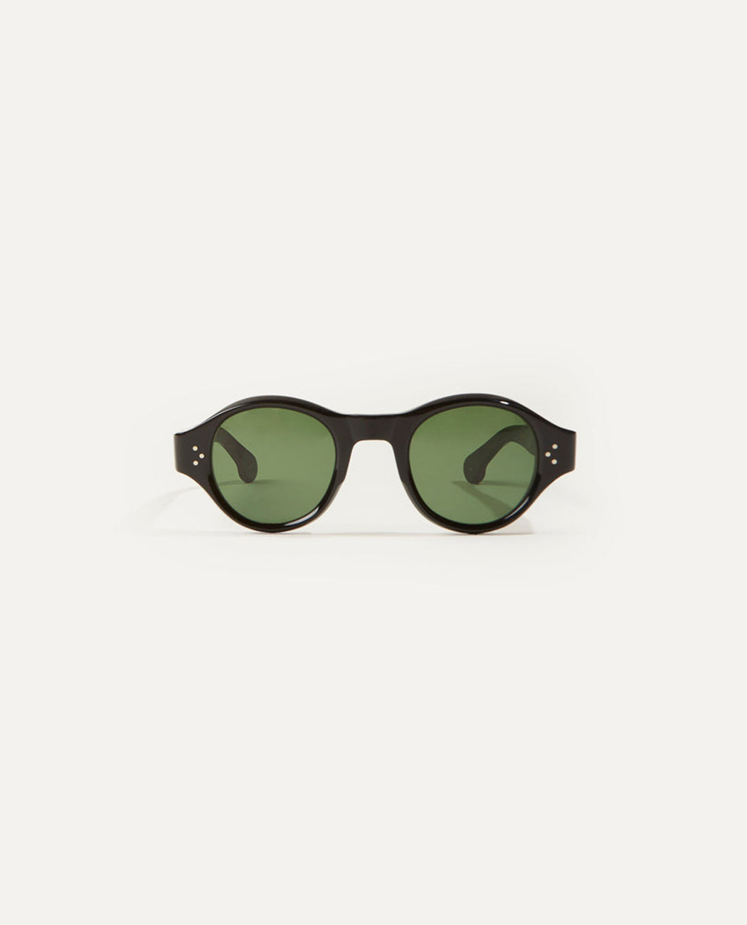 Heavy plastic material round sunglasses