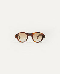 Heavy plastic material round sunglasses