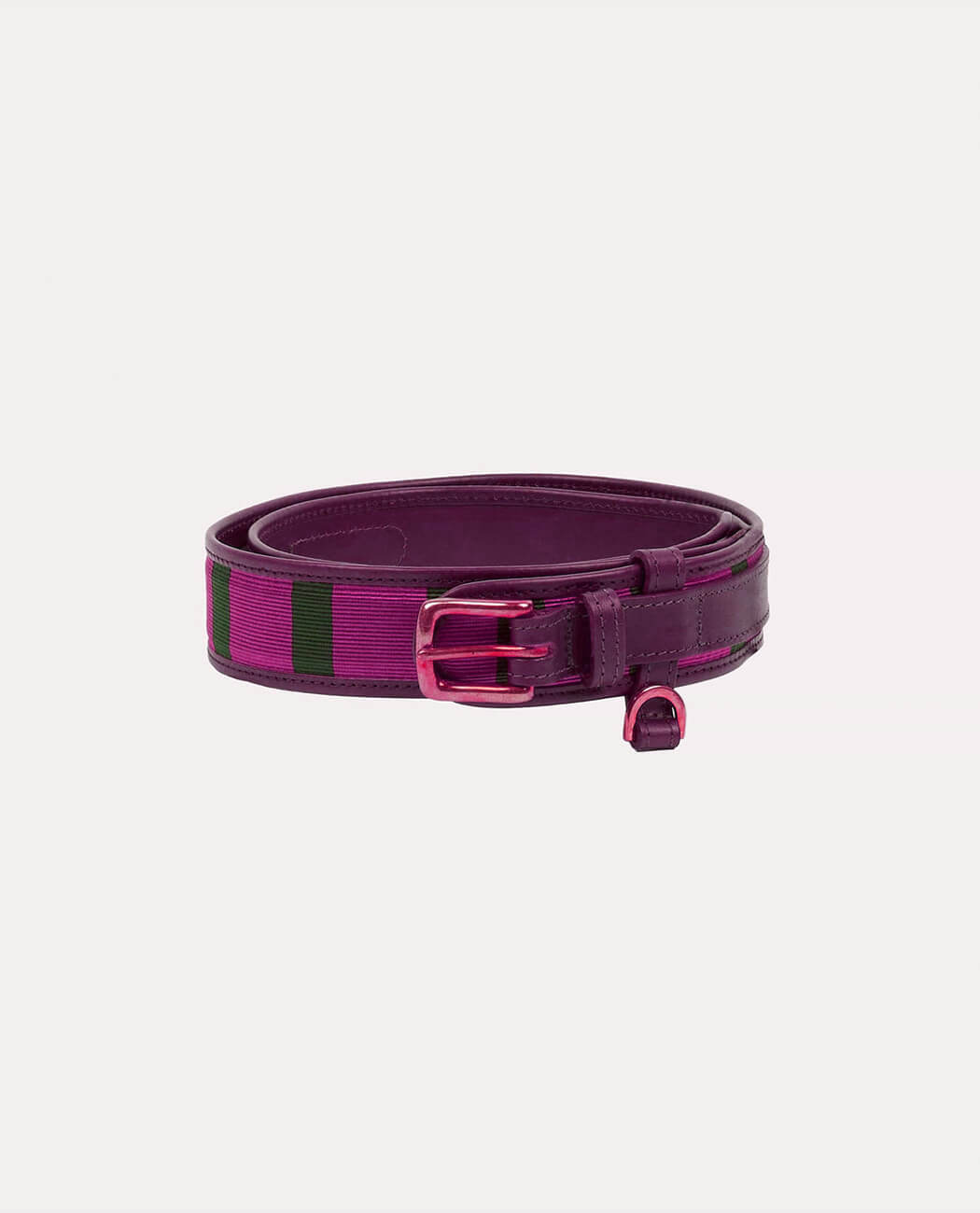 Silk fully lined bridle leather club belt with brass buckle