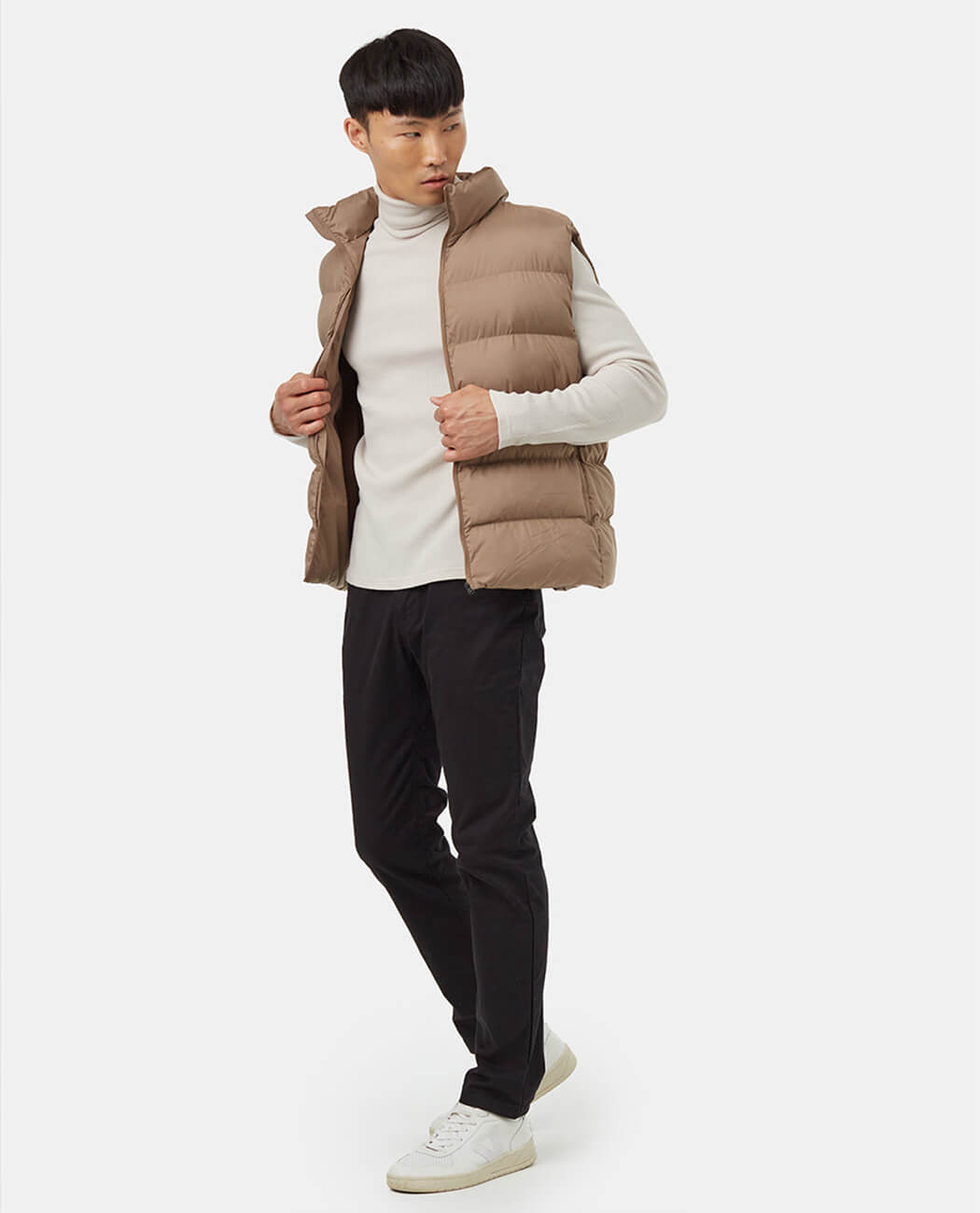 Mens recycled polyester insulated puffer jacket